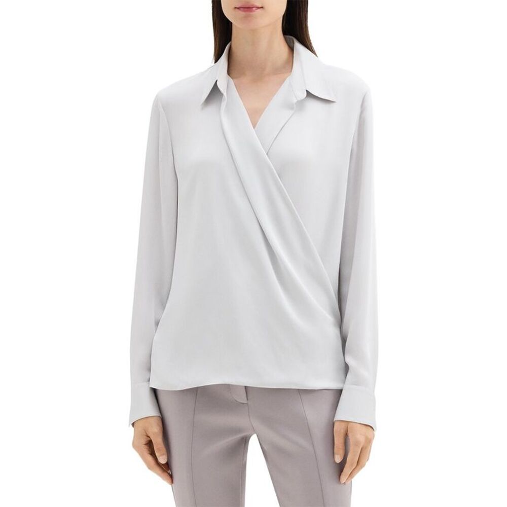 Theory Womens Wrap Blouse
